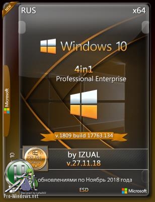 Windows 10 Professonal+ Enterprise x64 4in1 v.1809 RS5 build 17763.134 by IZUAL v.27.11.18 (esd)